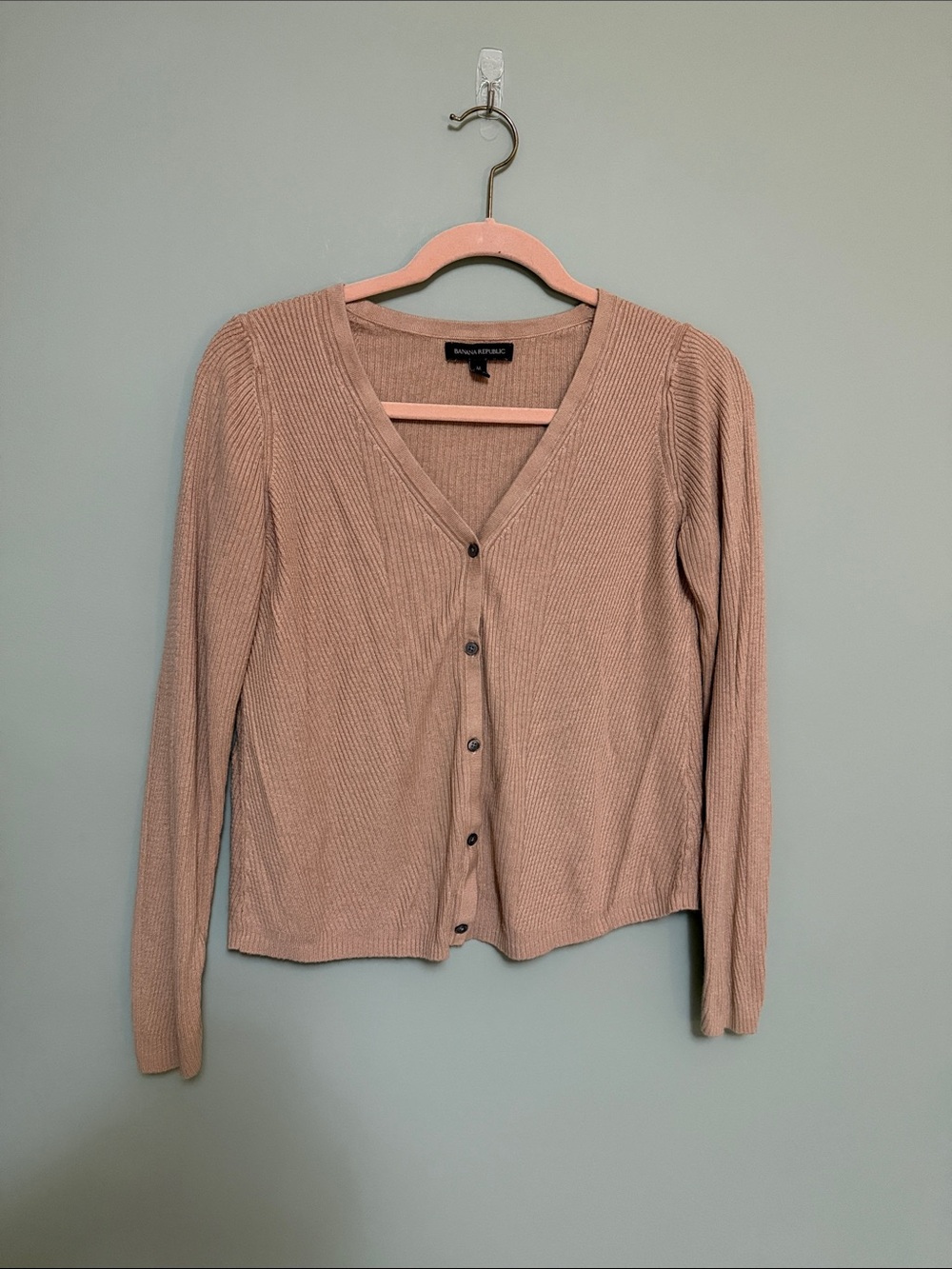 Banana Republic Ribbed Button Front Cardigan Sweater Medium
